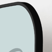 Moderne elegante Monogram Script Aqua Blue Pickleball Schläger (Linke Seite)