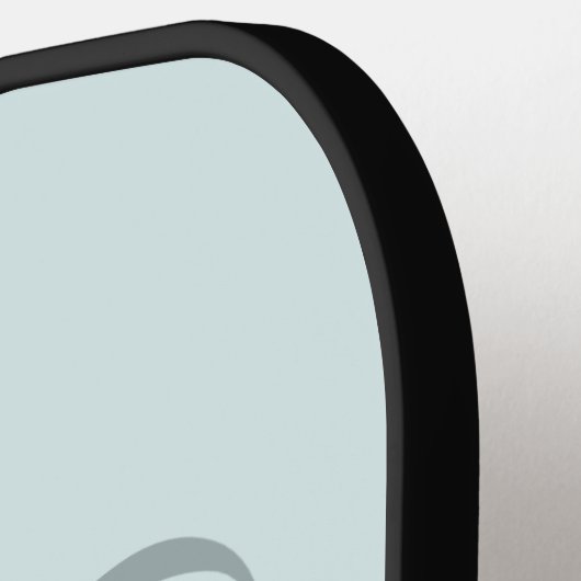 Moderne elegante Monogram Script Aqua Blue Pickleball Schläger (Linke Seite)