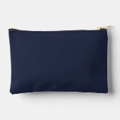 Moderne elegante Monogram Script Navy Blue Zubehörtasche (Rückseite)