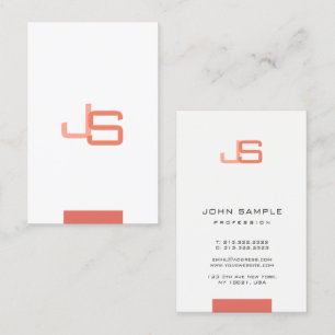 Moderne elegante Monogram Trendy Template Visitenkarte