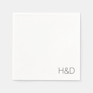 Moderne, elegante Monogram Wedding Simple Serviette