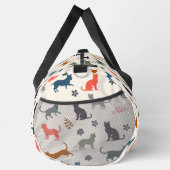 Moderne elegante Monogramm-Anfangsbuchstaben Katze Duffle Bag (Rechts)