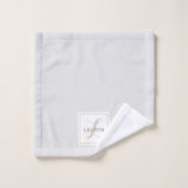 Moderne elegante Monogramm Badhandtuch Set (Waschlappen)