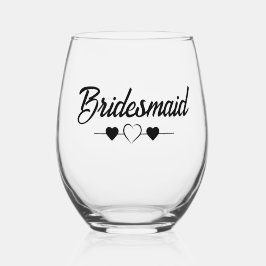 Moderne elegante Monogramm-Gastgeschenk Hochzeit o Weinglas Ohne Stiel