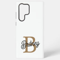 Moderne elegante Monogramm-Name Schwarz Gold-Schri