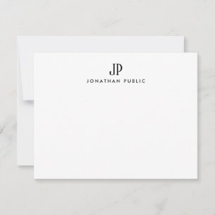 Moderne, elegante Monogramm-Vorlage Einfach Minima Mitteilungskarte