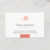 Moderne, elegante Monogramm-Vorlage einfach Visitenkarte (Rückseite)