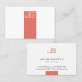 Moderne, elegante Monogramm-Vorlage einfach Visitenkarte (Vorne/Hinten)