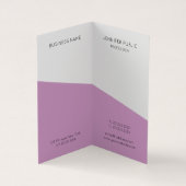 Moderne, elegante Monogramm-Vorlage Lila rosa Visitenkarten (Innenseite)