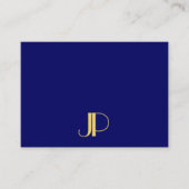Moderne, elegante, monogramm-Vorlage Navy Blue Visitenkarte (Vorderseite)