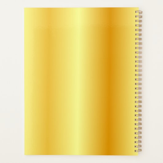 Moderne, elegante Monogramm-Vorlage Planer (Rückseite)