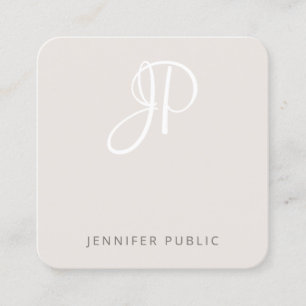Moderne elegante Monogramm-Vorlage Professional Quadratische Visitenkarte