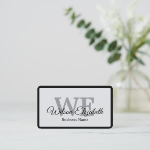 Moderne elegante monogrammierte blaue und goldene visitenkarte