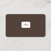 Moderne elegante monogrammierte QR-Code-Geschäftsk Visitenkarte (Vorderseite)