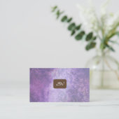 moderne elegante monogrammierte QR-Code-Geschäftsk Visitenkarte (Stehend Vorderseite)