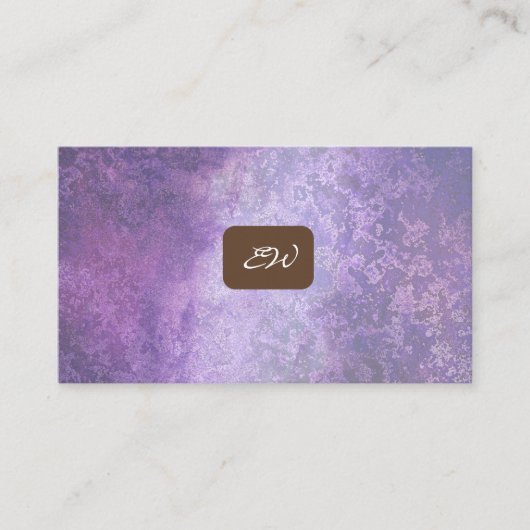 moderne elegante monogrammierte QR-Code-Geschäftsk Visitenkarte (Vorderseite)