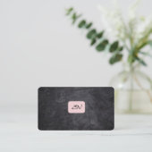 Moderne elegante monogrammierte QR-Code-Geschäftsk Visitenkarte (Stehend Vorderseite)