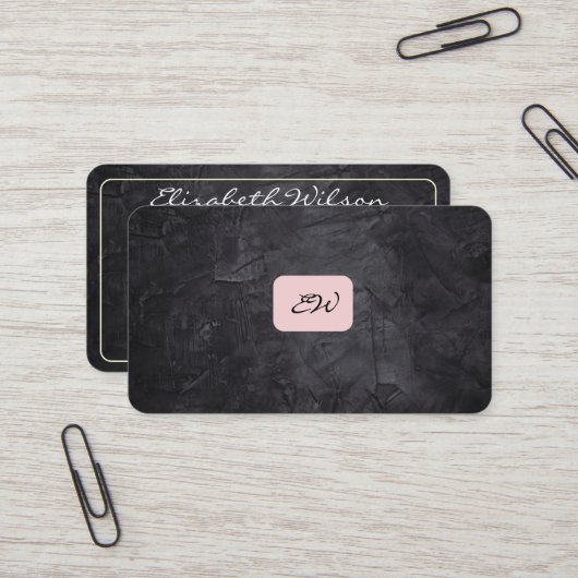 Moderne elegante monogrammierte QR-Code-Geschäftsk Visitenkarte (Vorderseite/Rückseite Beispiel)
