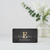 Moderne elegante monogrammierte QR-Code-Geschäftsk Visitenkarte (Stehend Vorderseite)