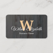 Moderne elegante monogrammierte QR-Code Visitenkar Visitenkarte (Vorderseite)