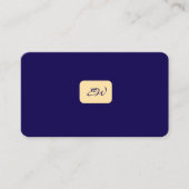 Moderne elegante monogrammierte QR-Code Visitenkar Visitenkarte (Vorderseite)