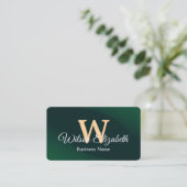 Moderne elegante monogrammierte QR-Code Visitenkar Visitenkarte (Stehend Vorderseite)
