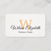 Moderne elegante monogrammierte QR-Code Visitenkar Visitenkarte (Vorderseite)