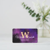 Moderne elegante monogrammierte QR-Code Visitenkar Visitenkarte (Stehend Vorderseite)