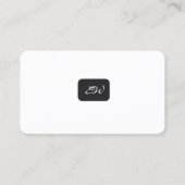 Moderne elegante monogrammierte QR-Code Visitenkar Visitenkarte (Vorderseite)