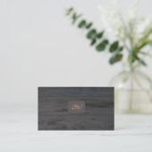 Moderne elegante monogrammierte QR-Code Visitenkar Visitenkarte (Stehend Vorderseite)