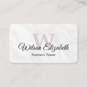 Moderne elegante monogrammierte QR-Code Visitenkar Visitenkarte (Vorderseite)