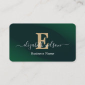 Moderne elegante monogrammierte QR-Code Visitenkar Visitenkarte (Vorderseite)