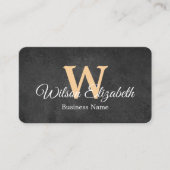 Moderne elegante monogrammierte QR-Code Visitenkar Visitenkarte (Vorderseite)
