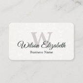 Moderne elegante monogrammierte QR-Code Visitenkar Visitenkarte (Vorderseite)