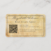 Moderne elegante monogrammierte QR-Code Visitenkar Visitenkarte (Rückseite)