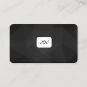 Moderne elegante monogrammierte QR-Code Visitenkar Visitenkarte (Vorderseite)