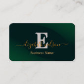 Moderne elegante monogrammierte QR-Code Visitenkar Visitenkarte (Vorderseite)