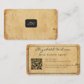 Moderne elegante monogrammierte QR-Code Visitenkar Visitenkarte (Vorne/Hinten)