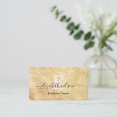 Moderne elegante monogrammierte QR-Code Visitenkar Visitenkarte (Stehend Vorderseite)