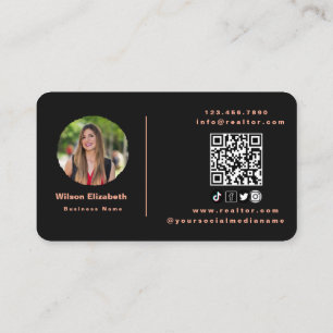 Moderne elegante monogrammierte schwarze und golde visitenkarte