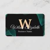 Moderne elegante monogrammierte Visitenkarten mit Visitenkarte (Vorderseite)