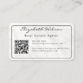 Moderne elegante monogrammierte Visitenkarten mit Visitenkarte (Rückseite)