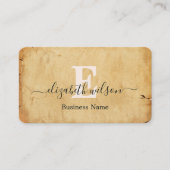 Moderne elegante monogrammierte Visitenkarten mit Visitenkarte (Vorderseite)