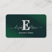 Moderne elegante monogrammierte Visitenkarten mit  Visitenkarte (Vorderseite)