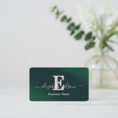 Moderne elegante monogrammierte Visitenkarten mit  Visitenkarte (Stehend Vorderseite)