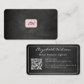 Moderne elegante monogrammierte Visitenkarten mit  Visitenkarte (Vorne/Hinten)