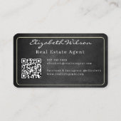 Moderne elegante monogrammierte Visitenkarten mit  Visitenkarte (Rückseite)