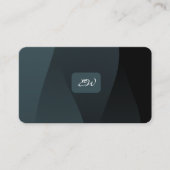 Moderne elegante monogrammierte Visitenkarten mit Visitenkarte (Vorderseite)