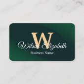 Moderne elegante monogrammierte Visitenkarten mit  Visitenkarte (Vorderseite)