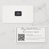 Moderne elegante monogrammierte Visitenkarten mit Visitenkarte (Vorne/Hinten)